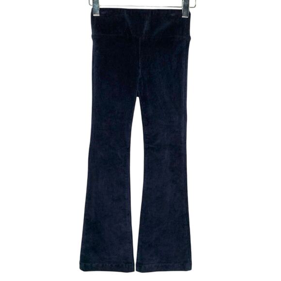 SPRWMN XS Black Corduroy Ankle Flare Pants Pull On Stretch High Rise - Picture 2 of 10